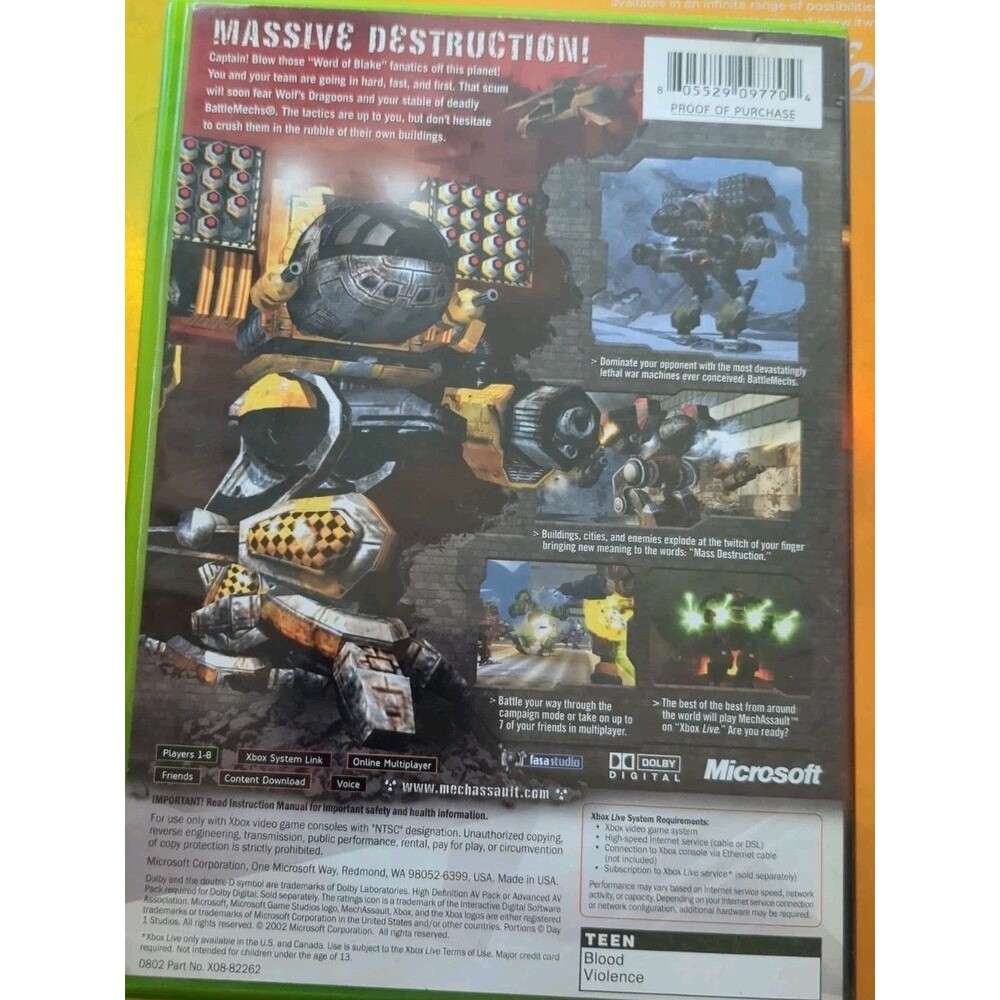 MechAssault Microsoft Xbox 2002 Tested - Picture 3 of 3